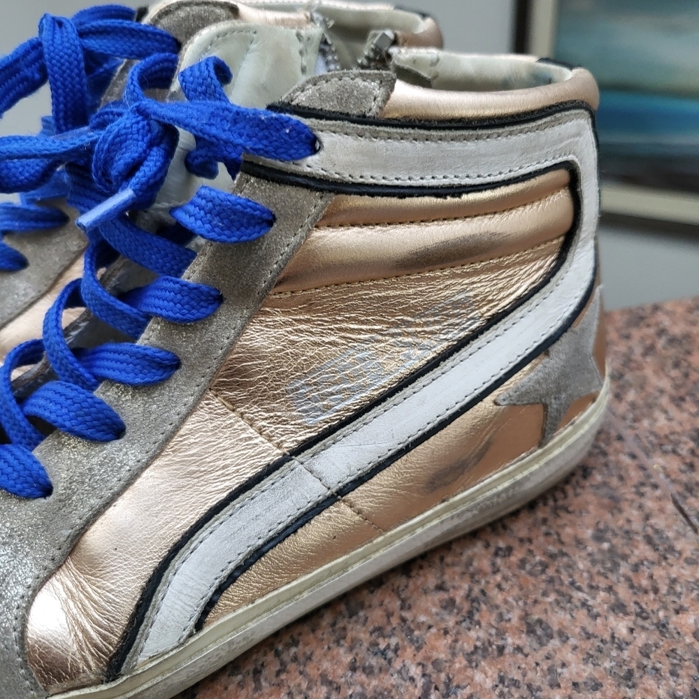 Golden Goose High Top Trainers GGB Distressed leather - Picture 8 of 9